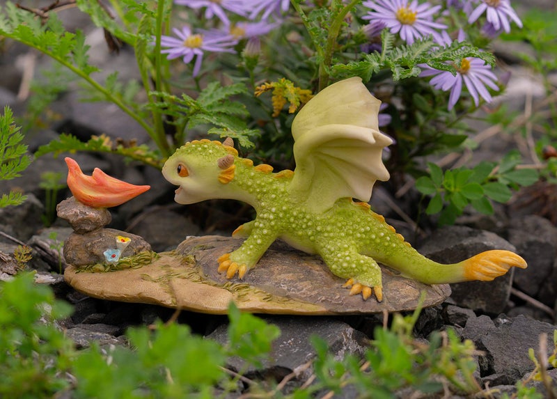 Top Collection Rex The Green Dragon - Mini Collectible Fantasy Figurine (The Aspiring Writer) - Image 4